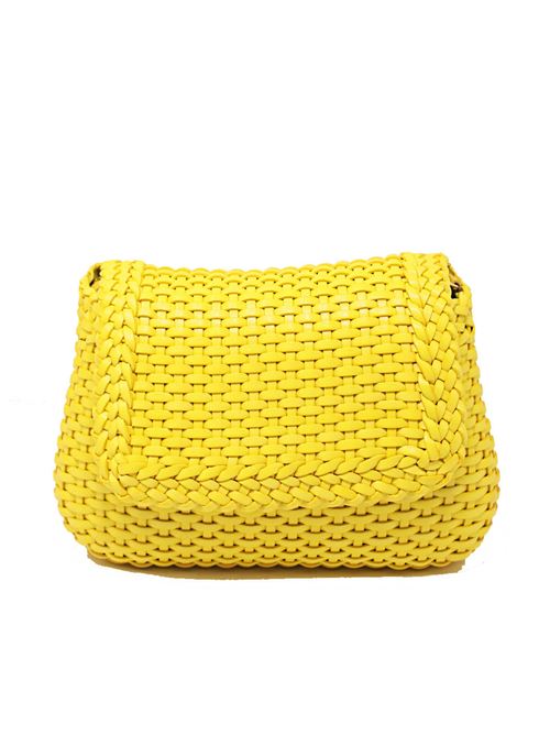 borsa con tracolla in pelle oro Laboratorio Capri | 602YELLOW